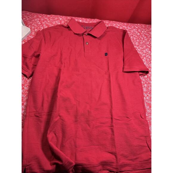 IZOD Men's Advantage Short Sleeve Red & Green Polo Lot Medium V1 - Picture 5 of 7